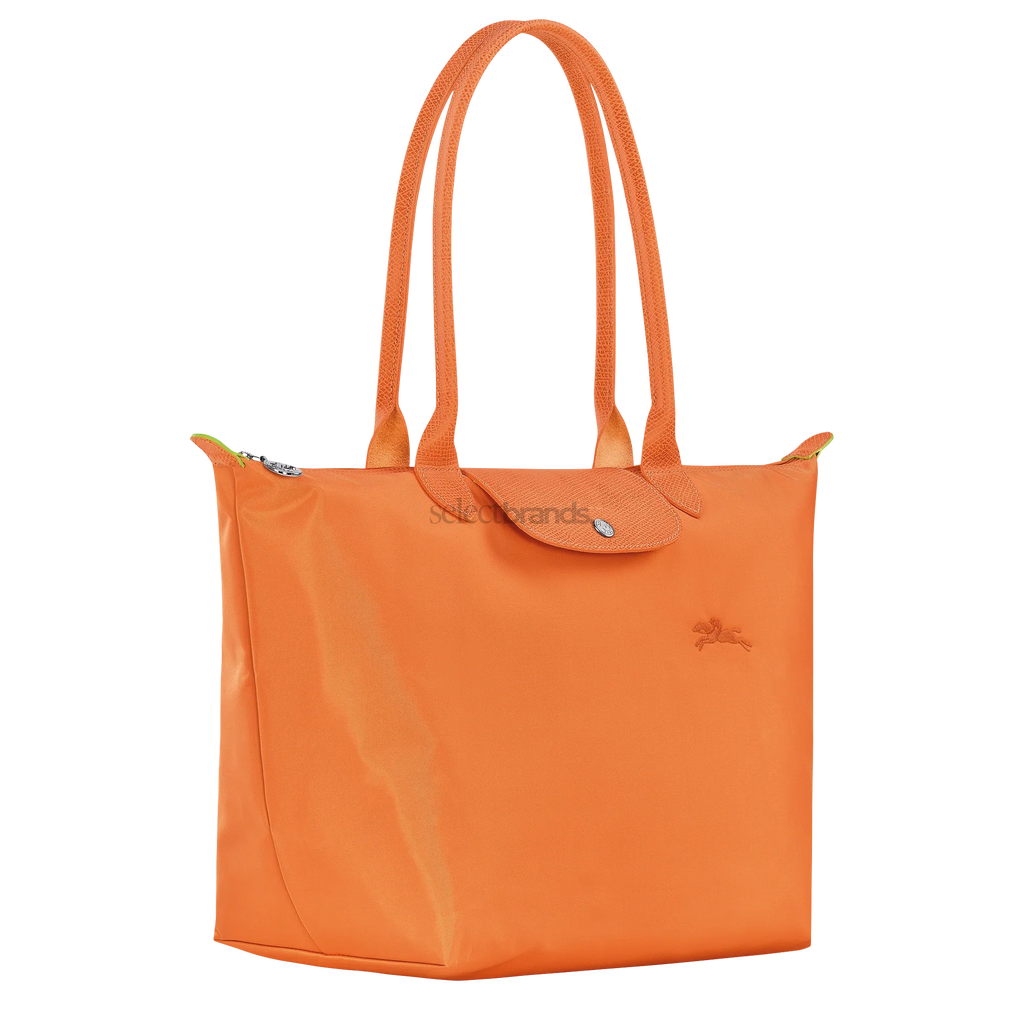 Le Pliage Green Large Tote Bag – Orange