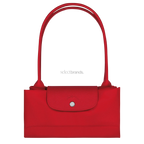 Le Pliage Green Large Tote Bag – Tomato Red