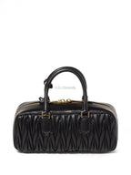 Arcadie Quilted Leather Tote Bag – Black