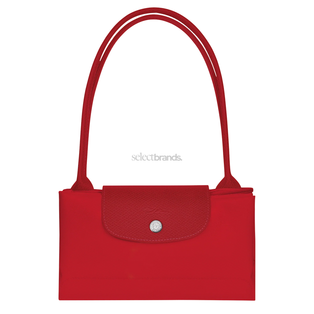 Le Pliage Green Medium Tote Bag – Tomato Red