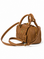 Arcadie Quilted Leather Tote Bag – Tan